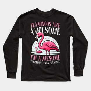 Majestic Mingle Flamingo Majesty, Celebrate Nature's Elegant Creatures Long Sleeve T-Shirt